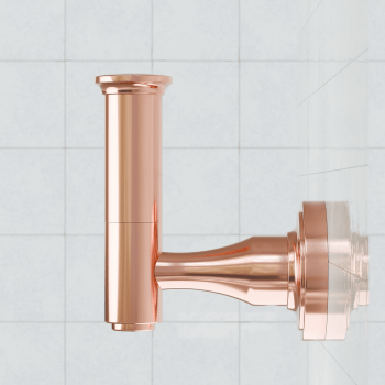 Suporte para Toalha Rosto Vertical Clássico - Rose Gold